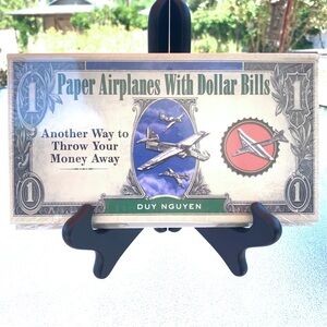 Paper Airplane “Paper Airplanes With Dollar Bills” Hard Cover Origami Book